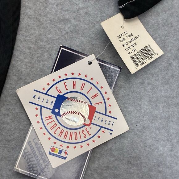 Minnesota Twins Jersey Mens XL Black Red Button Front MLB True Fan NWT - Picture 6 of 7